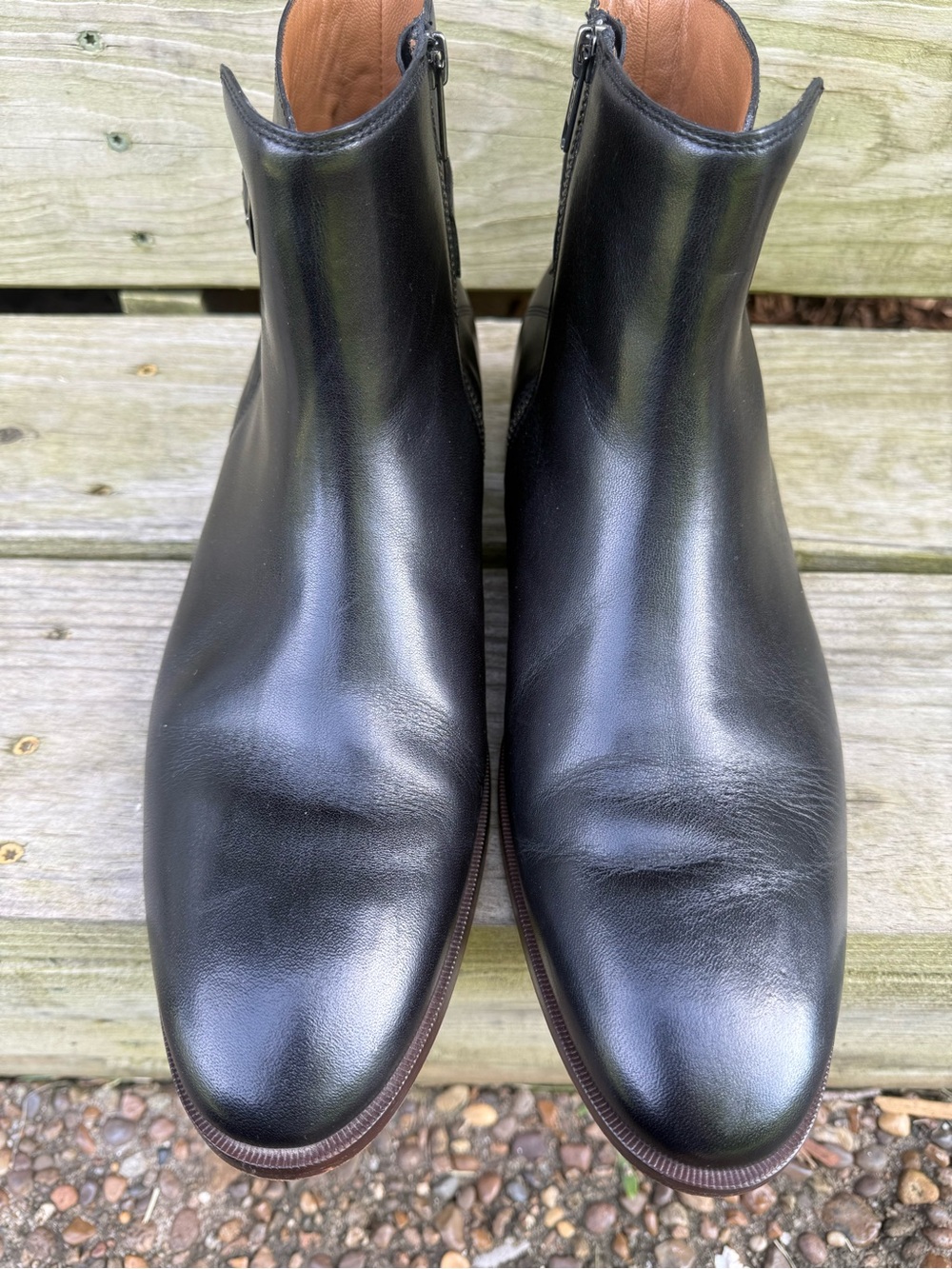 Johnston & Murphy Black Leather Ankle Boots Buckle Jodhpur Zip Mens 10.5 M Dress - Picture 7 of 16